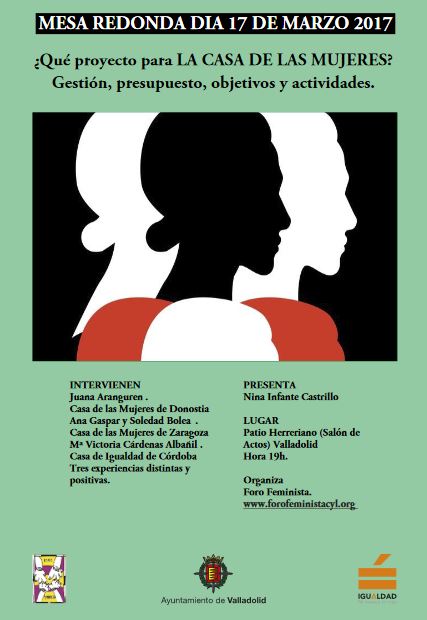MESA REDONDA: ¿QUE PROYECTO PARA CASA DE LAS MUJERES?