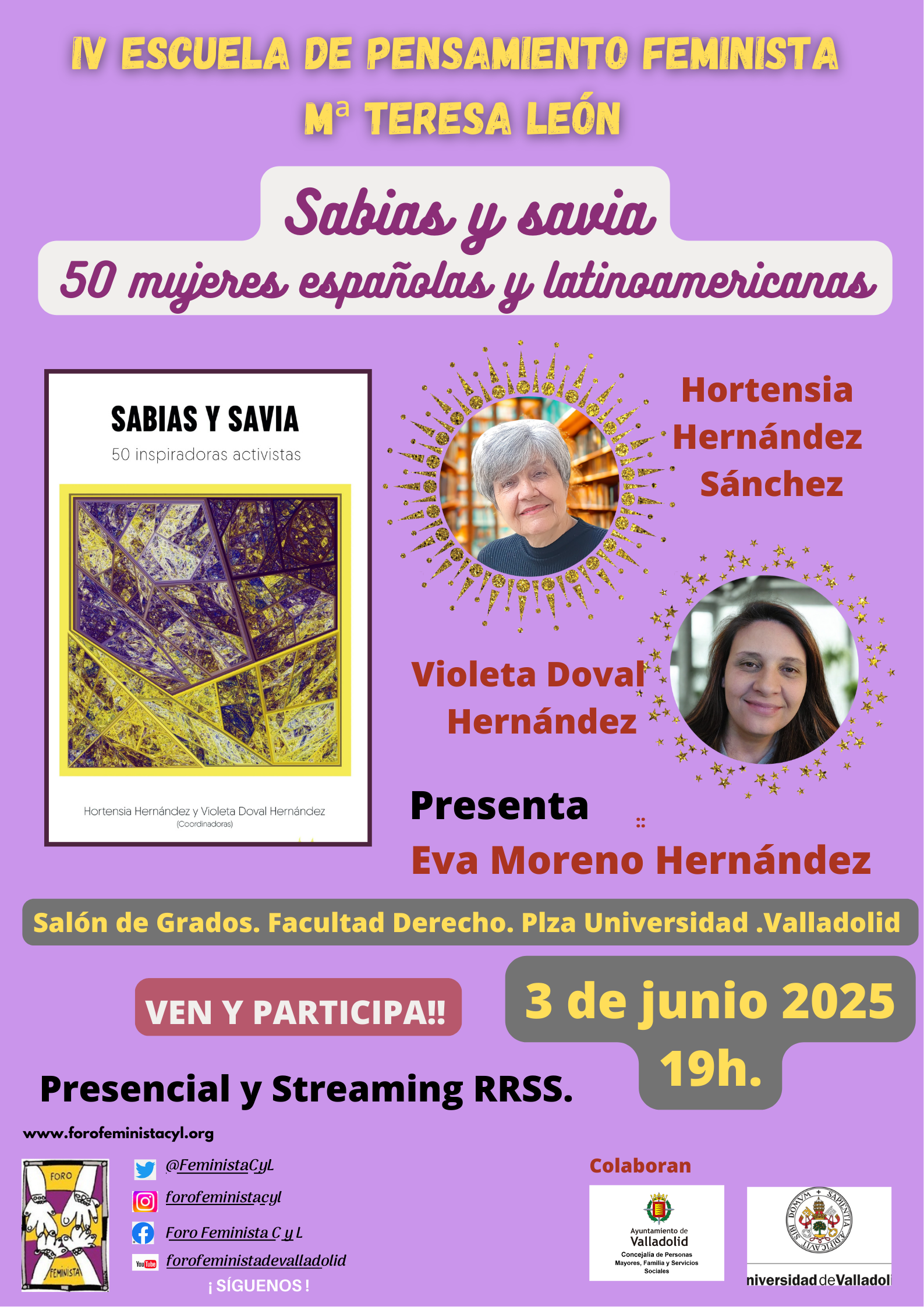 PRESENTACIÓN DEL LIBRO: SABIAS Y SAVIA. 3 de junio de 2025